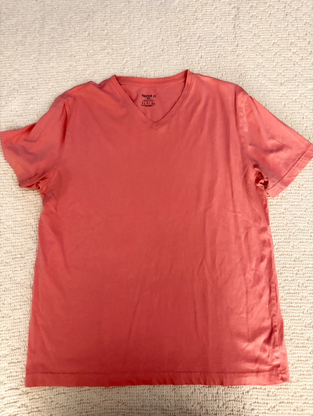 Forever 21 coral V-neck T-shirt
